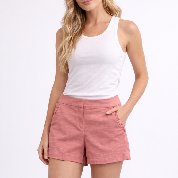 LOFT Pink Shorts with Ruffle - Picture 3 of 5
